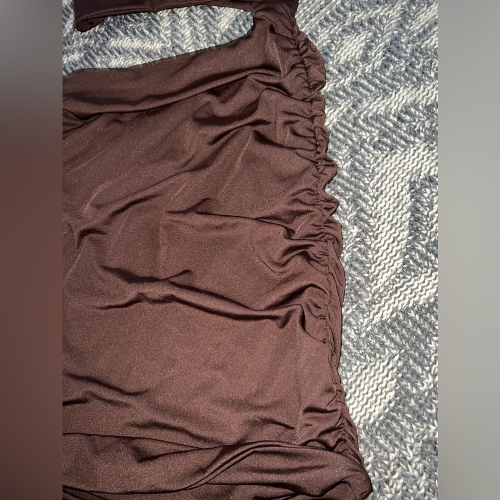 Body con dress super stretchy brown - Picture 2 of 4